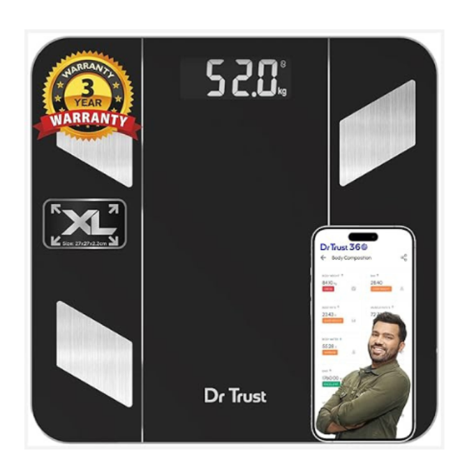 drtrust weight machine Dr. Trust USA 525 Hercules BMI Weight Machine for Body Weight, Digital Body Fat Analyzer and Smart Body Composition Weighing Scale - Image 1