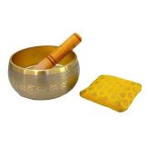 WIGANO साउंड सिंगिंग बाउल तनाव से राहत के लिए स्ट्राइकर स्टिक बेल साउंड के साथ ध्यान (6"X3" ग्रे (धूसर)) - Image 2