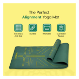 Wiselife True Alignment Yoga Mat + Sleek Yoga Strap For Men And Women (Probalance Tpe Material 6Mm Extra Thick Extra Long Extra Wide) (Emerald) - Image 3