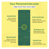 Wiselife True Alignment Yoga Mat + Sleek Yoga Strap For Men And Women (Probalance Tpe Material 6Mm Extra Thick Extra Long Extra Wide) (Emerald) - Image 4